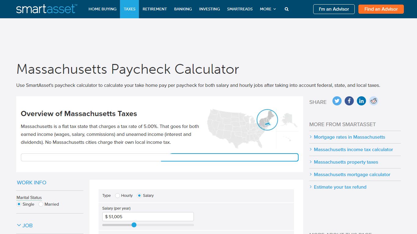 Massachusetts Paycheck Calculator - SmartAsset